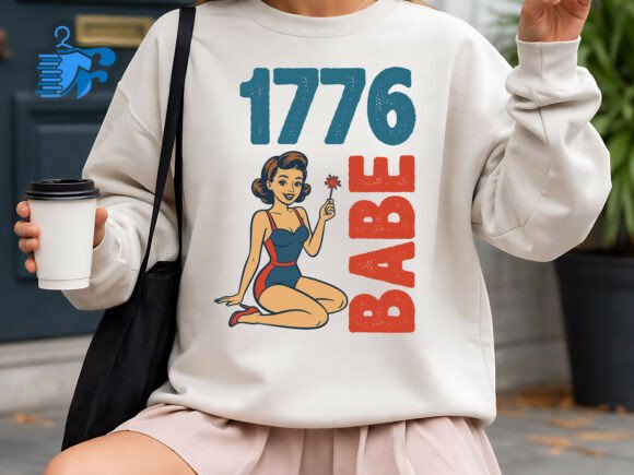 1776 Babe SVG, Retro 4th of July Pin Up