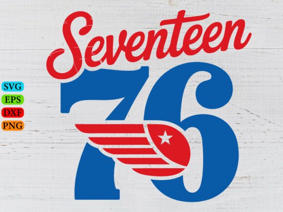 1776 SVG, Retro Seventeen 76 SVG