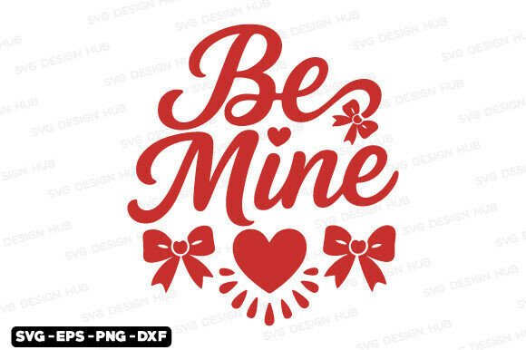 Be Mine Valentine SVG, Retro Love SVG