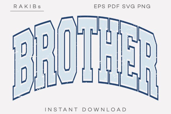 Brother Retro Lettering SVG PNG Tee Review