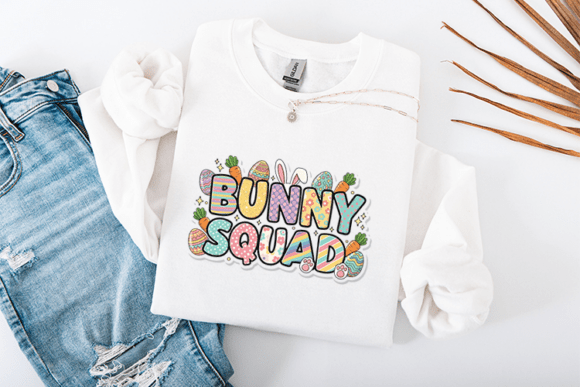 Bunny Squad Easter SVG Retro Patterned Review