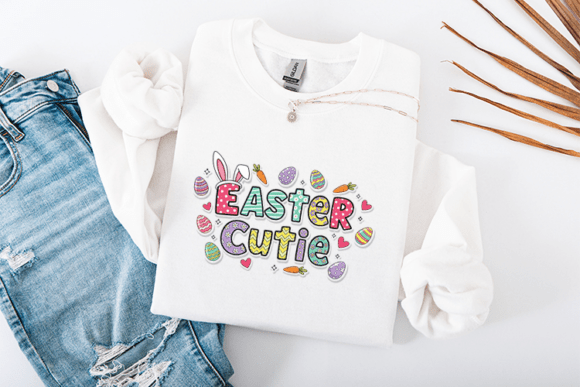 Easter Cutie SVG Retro Patterned Bunny