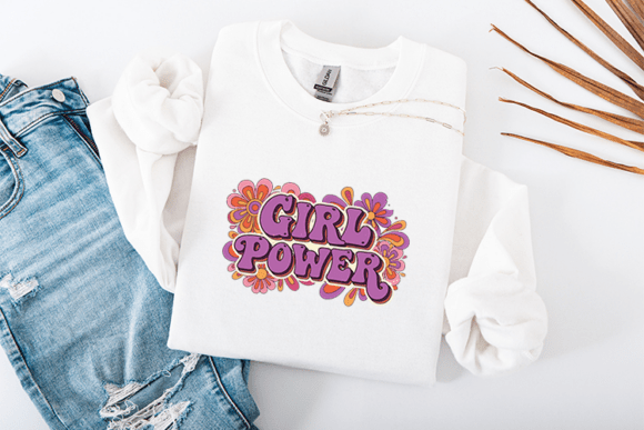 Girl Power SVG Retro Groovy Floral