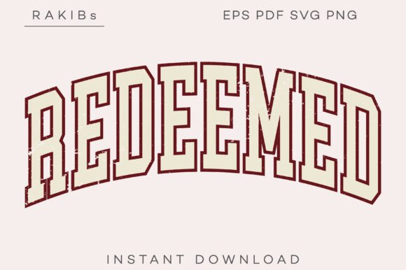 Redeemed Retro Varsity SVG PNG Review