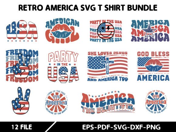 Retro America Svg T Shirt Bundle Review