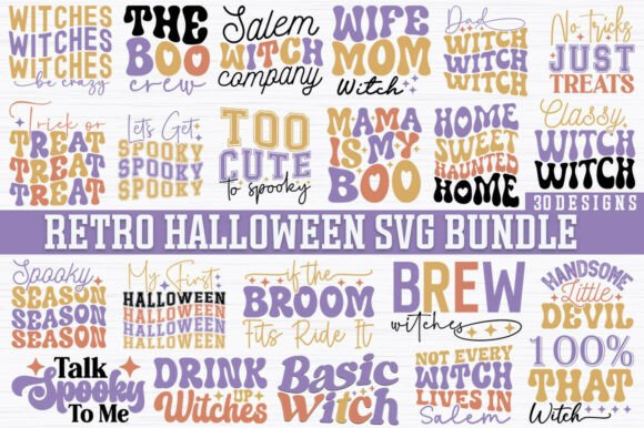 Retro Halloween SVG Bundle Review