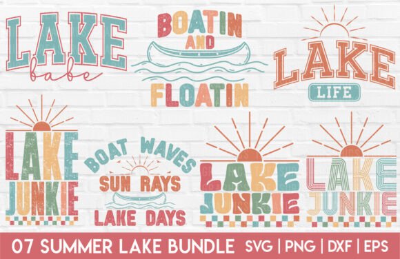 Retro Lake SVG PNG Bundle Review