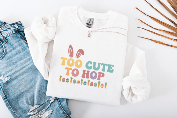 Too Cute to Hop Easter SVG Retro Boho Review
